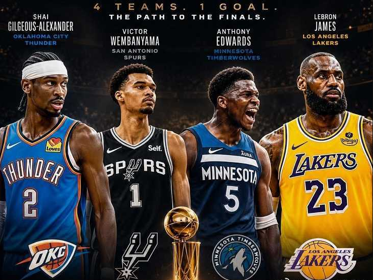 APP下载-NBA次轮对阵：雷霆vs湖人 马刺vs森林狼 活塞vs骑士 尼克斯vs76人